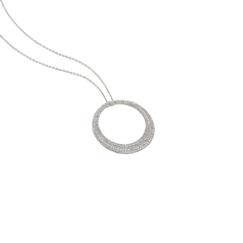 Roberto Coin Scalare White Gold Necklace With Diamonds 67