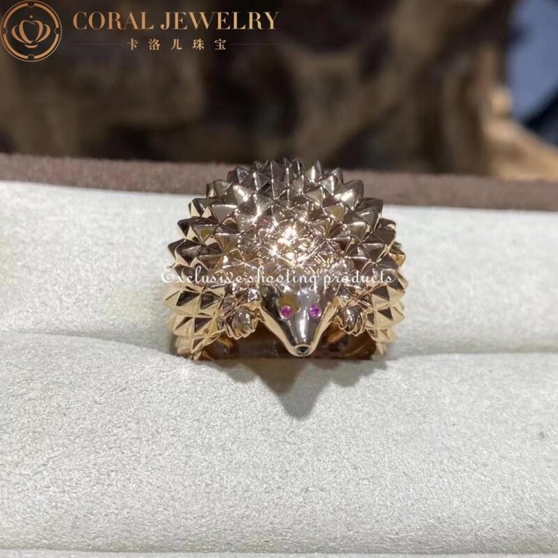 Boucheron Animaux De Collection Ring Hans The Hedgehog Ring Ref Jrg00630 Coral 66