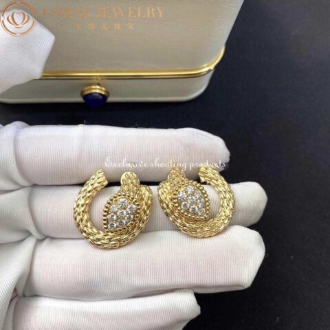 Boucheron Serpent Bohème Diamants Earrings JCO04CAB01 Yellow Gold Diamond 4