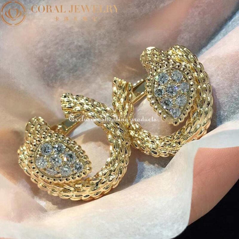 Boucheron Serpent Bohème Diamants Earrings JCO04CAB01 Yellow Gold Diamond 3