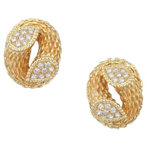 Boucheron Serpent Boheme Diamond Earrings In 18k Gold Coral 88
