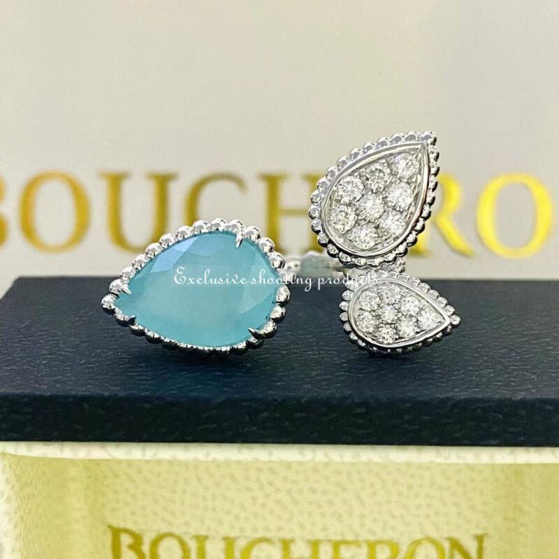 Boucheron Serpent Boheme Ring 3 Motifs Aquaprase Ref Jrg03174 Coral 38