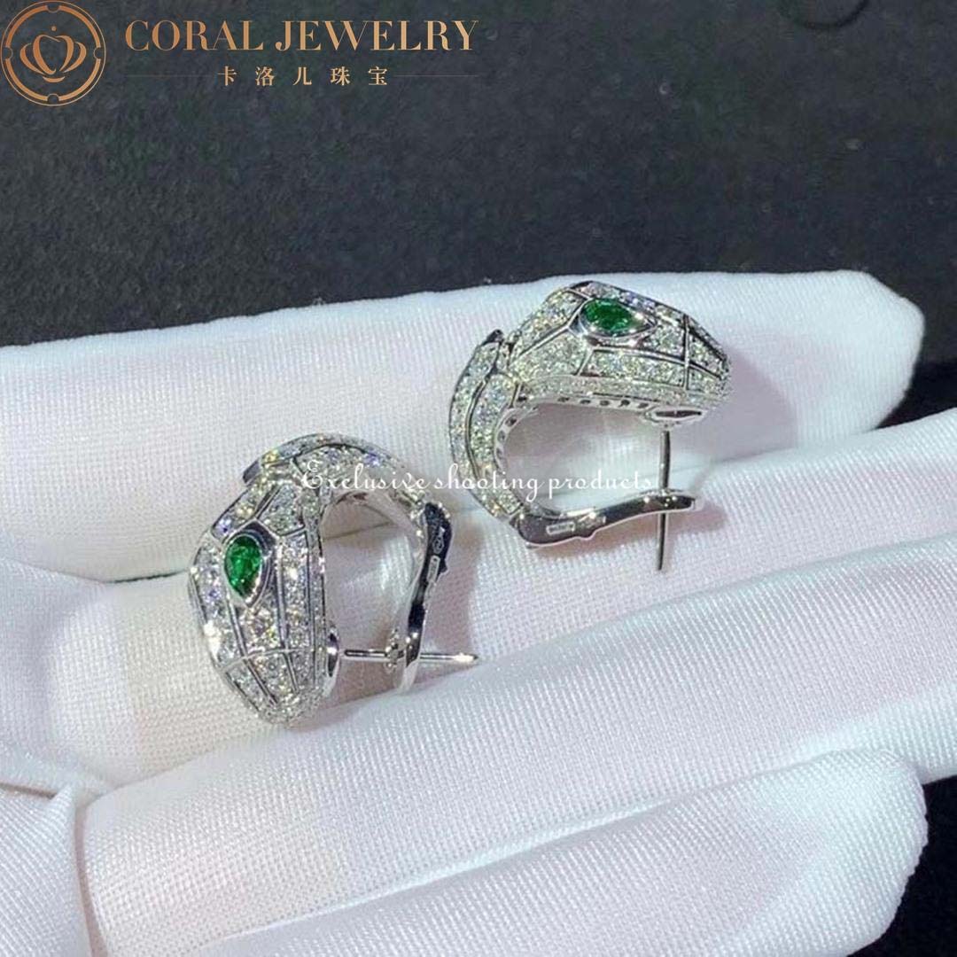 White gold Serpenti Viper Earrings with 2.08 ct Diamonds | Bulgari Official  Store