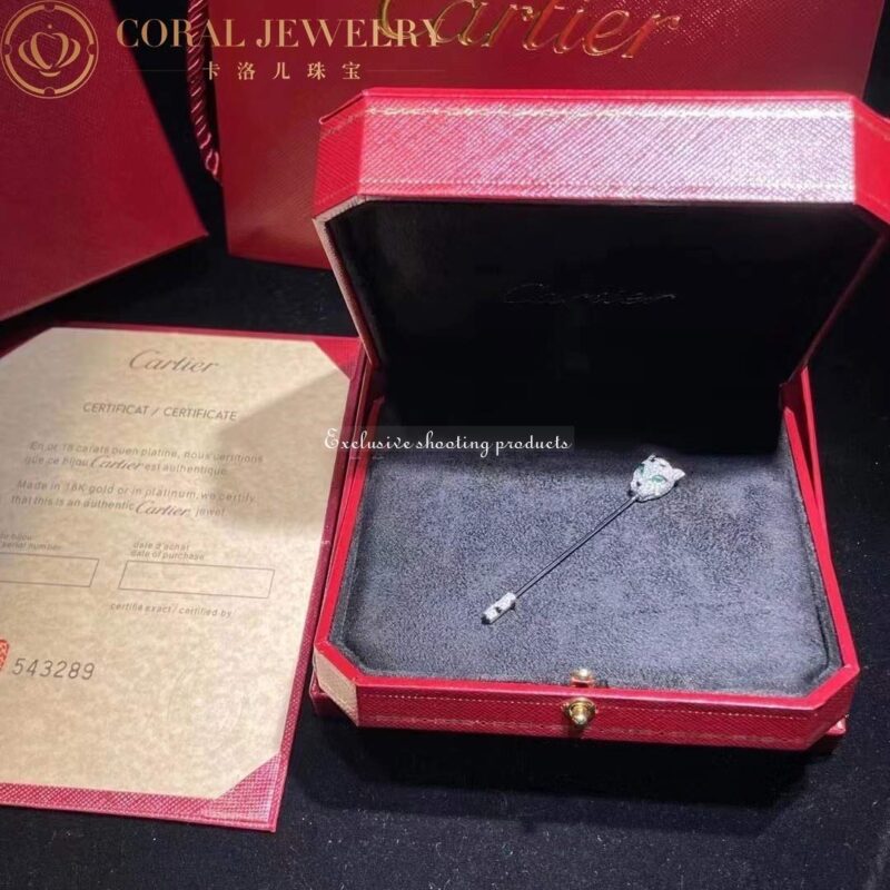 Cartier Panthère De Cartier Brooch N5300310, White Gold, Emeralds, Onyx, Diamonds6