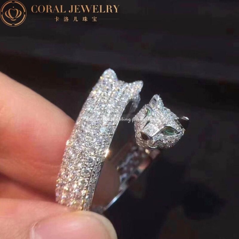 Cartier Panthère De Cartier, Lakarda Double Panthere Head Paved Diamond Ring 3