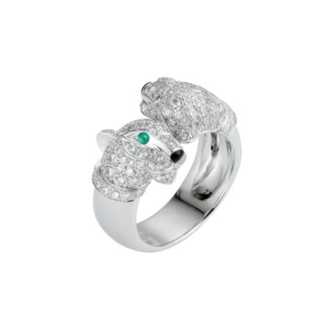 Cartier Panthère De Cartier Ring N4725400, White Gold Diamond Emerald 1