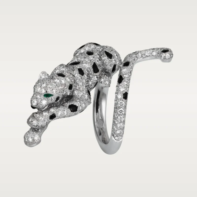 Cartier Panthère de Cartier Ring H4384500, White Gold, Emeralds, Onyx, Diamonds 2