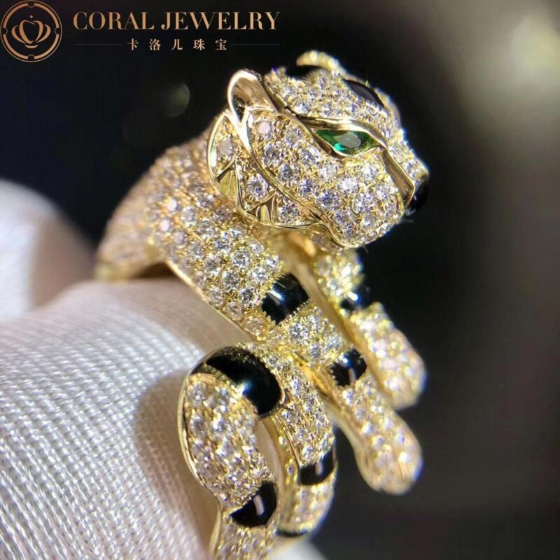 Cartier Panthère de Cartier Ring Yellow Gold, Diamonds, Emeralds, Onyx3