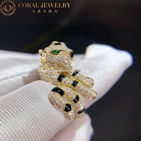 Cartier Panthère de Cartier Ring Yellow Gold, Diamonds, Emeralds, Onyx11