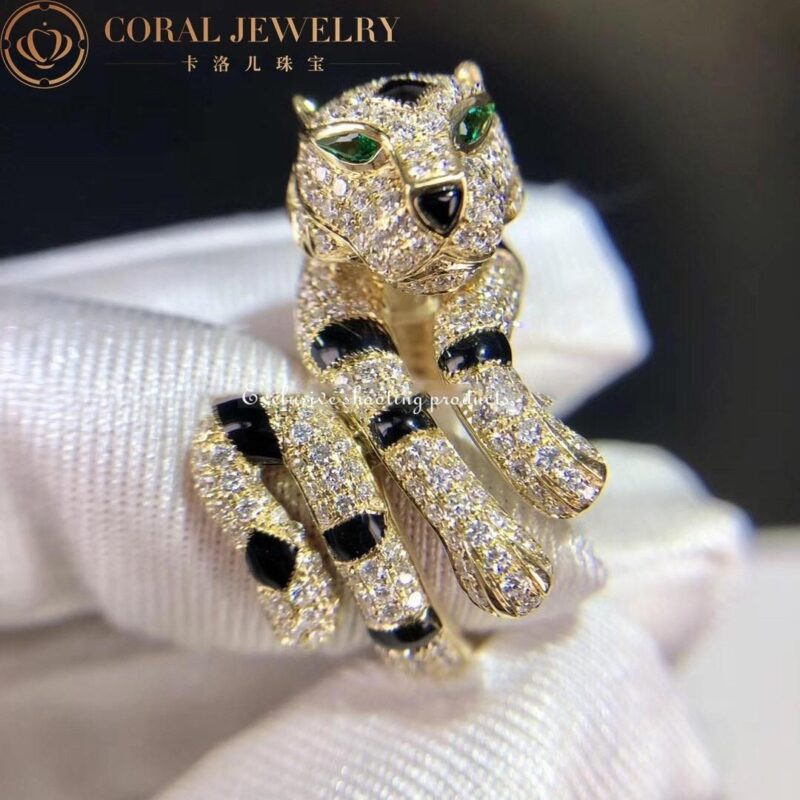 Cartier Panthère de Cartier Ring Yellow Gold, Diamonds, Emeralds, Onyx7