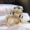 Cartier Panthère de Cartier Ring Yellow Gold, Diamonds, Emeralds, Onyx6