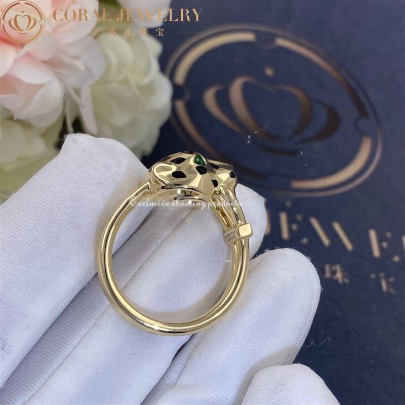 Cartier Panthère De Cartier Ring B4096700, Yellow Gold, Tsavorite, Onyx 6