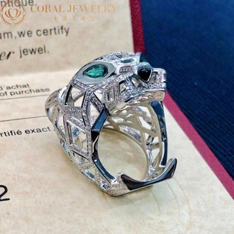 Cartier Panthère De Cartier N4722400, White Gold, Emeralds, Onyx 4