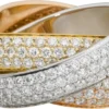 Cartier Trinity Large Model Diamond 4.64 Carat Ring
