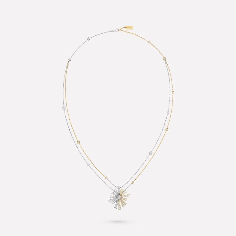 Chanel Soleil De Chanel Transformable Necklace 18k White And Yellow Gold Diamonds J11933 co