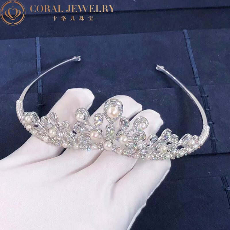 Chaumet Josephine Aigrette Imperiale Tiara White Gold Pearls Diamonds 083597 Coral 28