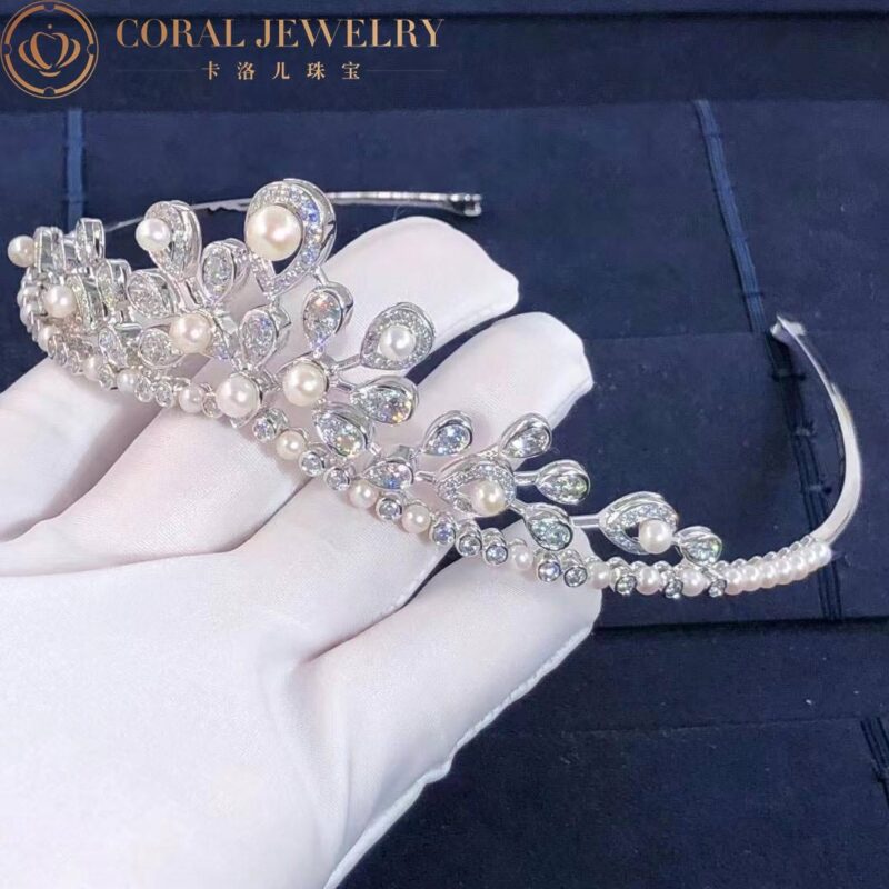 Chaumet Josephine Aigrette Imperiale Tiara White Gold Pearls Diamonds 083597 Coral 68