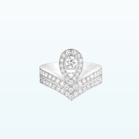 Chaumet Josephine Aigrette Ring 083510-083590 White Gold Diamond Combination Rings2