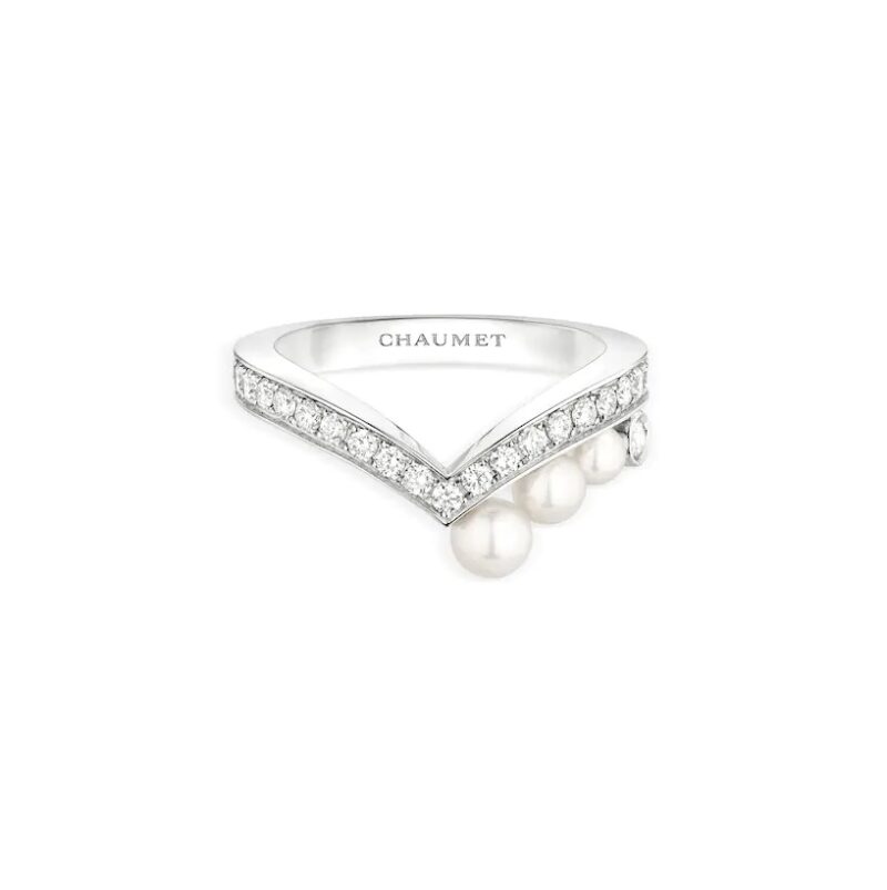 Chaumet Joséphine Aigrette Ring 083290 White Gold, Pearls, Diamonds 1