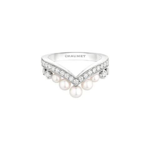 Chaumet Joséphine Aigrette Ring 083292 White Gold, Pearls, Diamonds 1