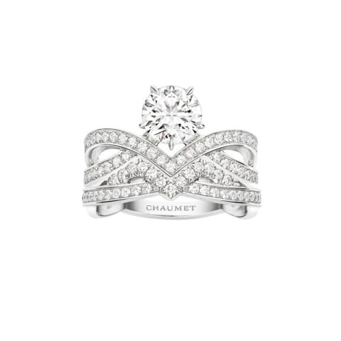 Chaumet Joséphine Amour d’Aigrette Solitaire J84089-083761 0.50CT Platinum diamonds Combination Rings1