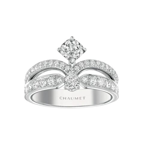 Chaumet Joséphine Éclat Floral Ring J3MZDC Platinum Diamonds 1
