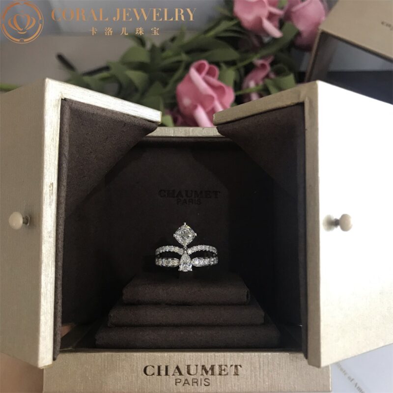 Chaumet Joséphine Éclat Floral Ring J3MZDC Platinum Diamonds 6