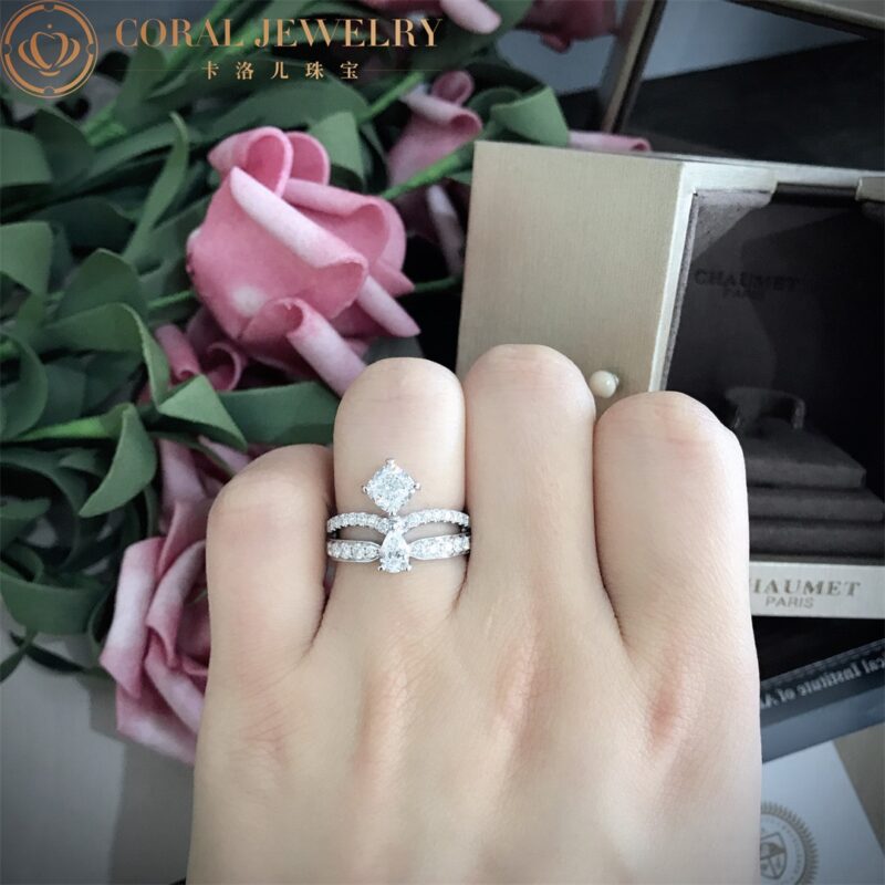 Chaumet Joséphine Éclat Floral Ring J3MZDC Platinum Diamonds 5