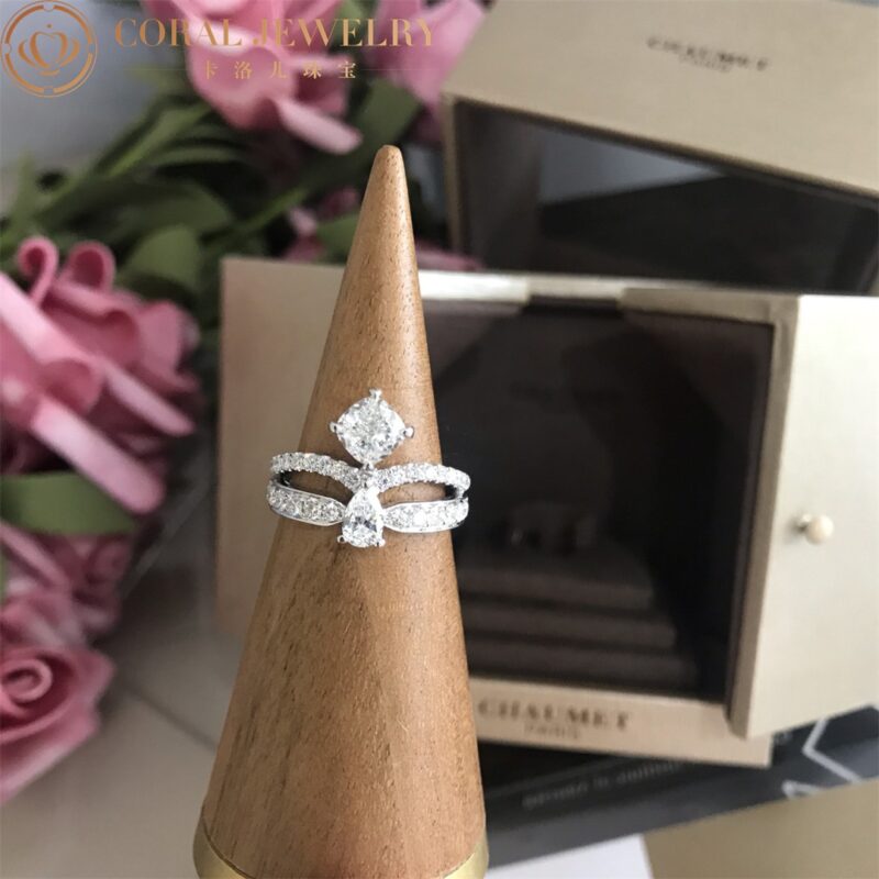 Chaumet Joséphine Éclat Floral Ring J3MZDC Platinum Diamonds 4