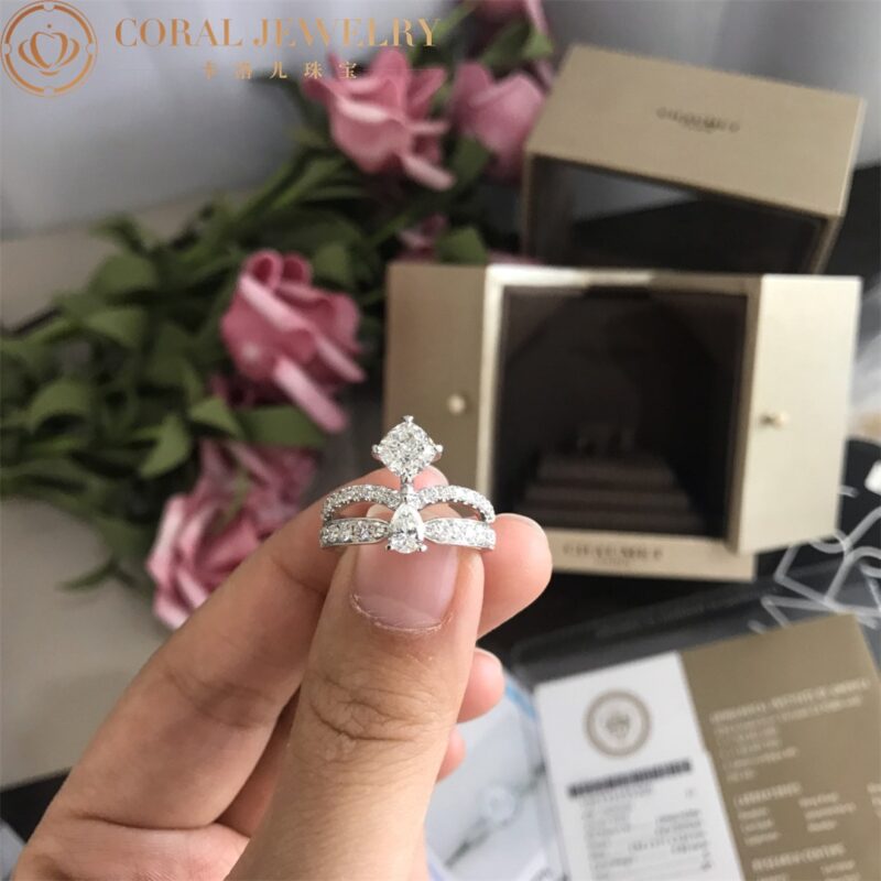 Chaumet Joséphine Éclat Floral Ring J3MZDC Platinum Diamonds 3