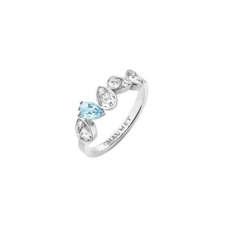 Chaumet Joséphine Ronde D’aigrettes Ring 084961 White Gold, Aquamarine, Diamonds 2