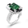 Chaumet Labyrinthe Ring White Gold Emerald With Onyx And Diamonds Coral 18