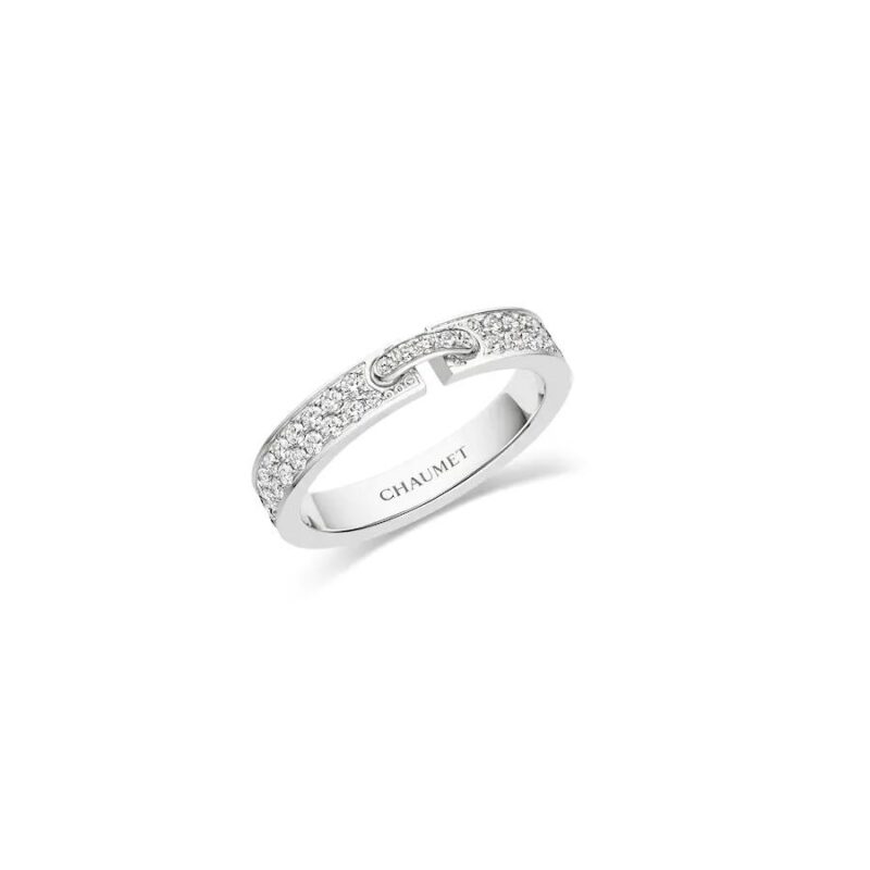 Chaumet Liens Évidence Wedding Band 081760 White Gold Diamonds 3.4MM 1