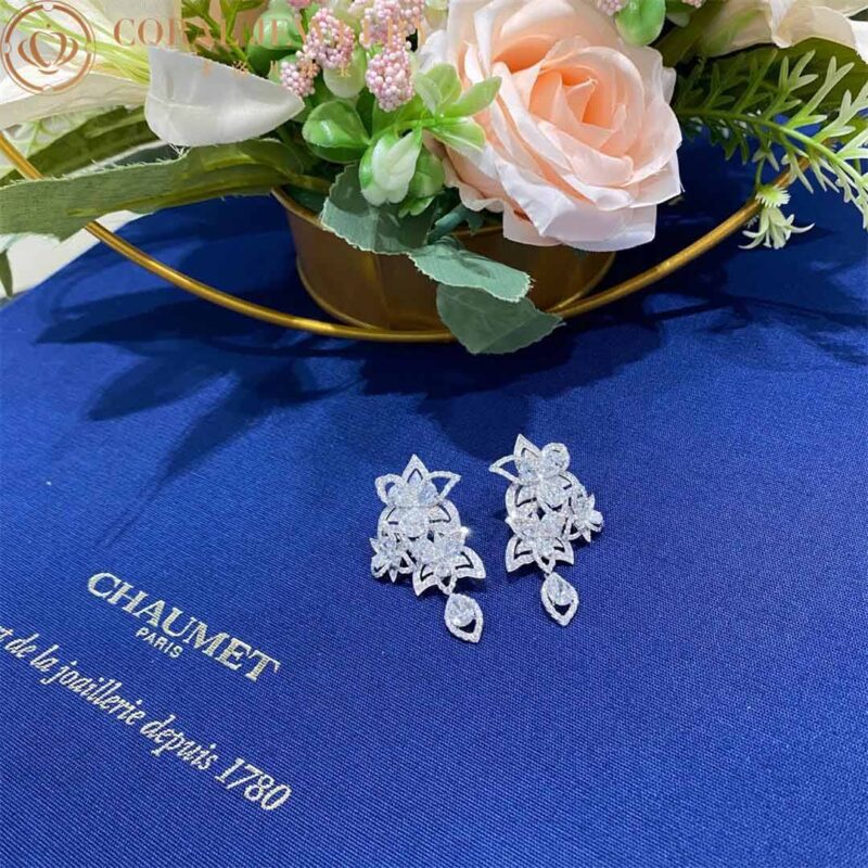 Chaumet Songe De Nui Earrings White Gold Diamonds Coral 38