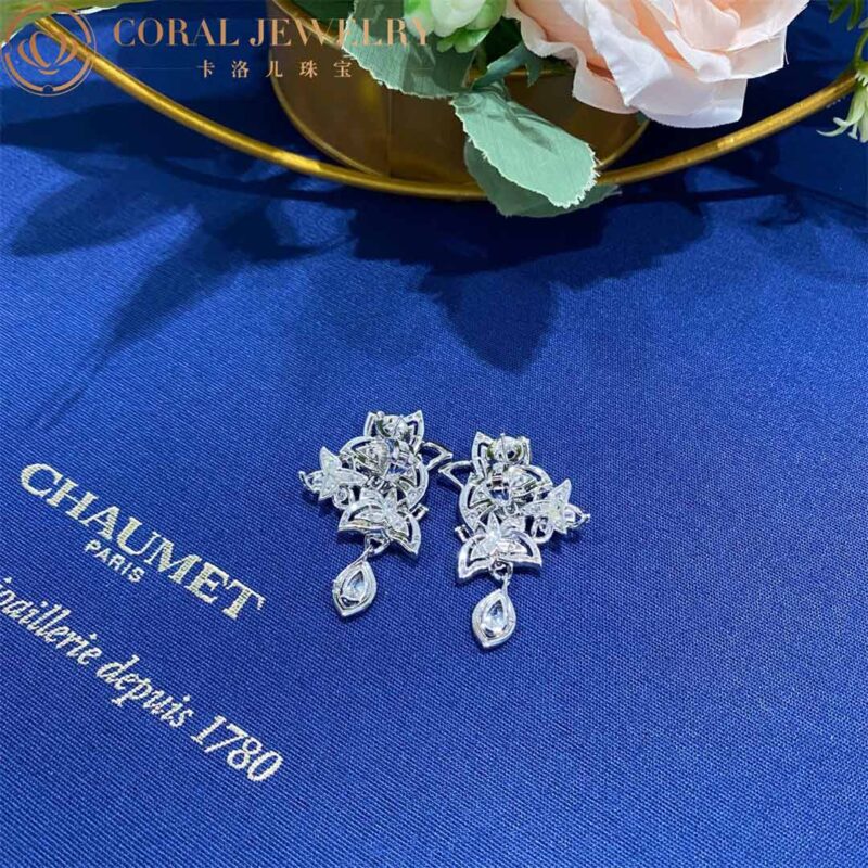 Chaumet Songe De Nui Earrings White Gold Diamonds Coral 48