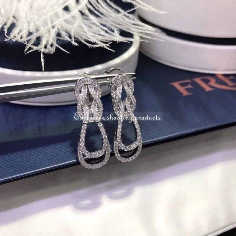 Fred Chance Infinie Earrings White Gold And Diamonds Ref 8j0245 Coral 77