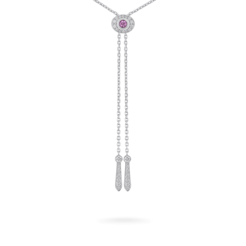 Garrard Wings Embrace Bird Of Paradise Slider Pendant In 18ct White Gold With Diamonds And Sapphires 100