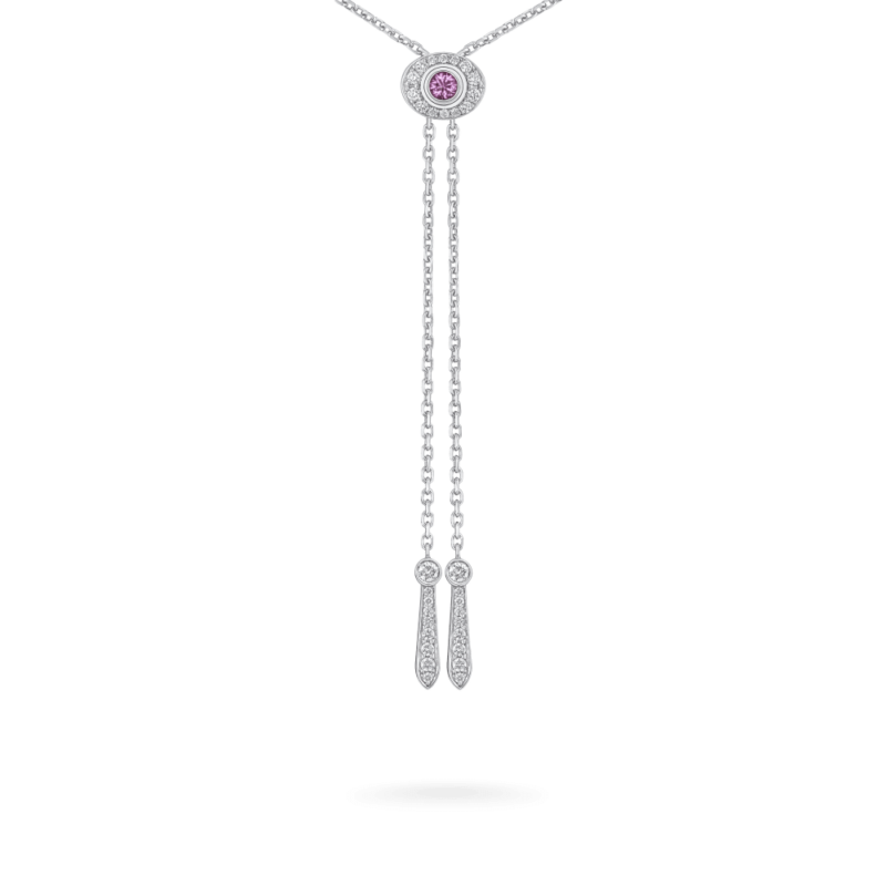 Garrard Wings Embrace Bird Of Paradise Slider Pendant In 18ct White Gold With Diamonds And Sapphires 100