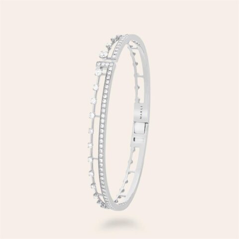 Marli Avenues Open Hinged Bracelet In White Gold Aven B2 Coral 18