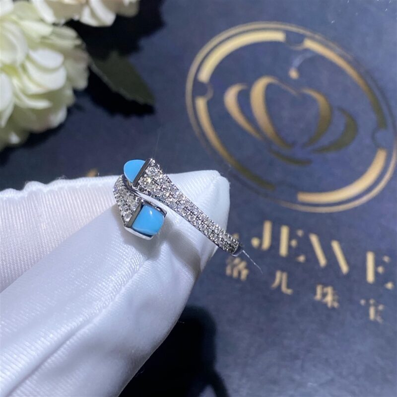 Marli Cleo Diamond Wrap Ring With Turquoise In 18kt White Gold Jewelry 25