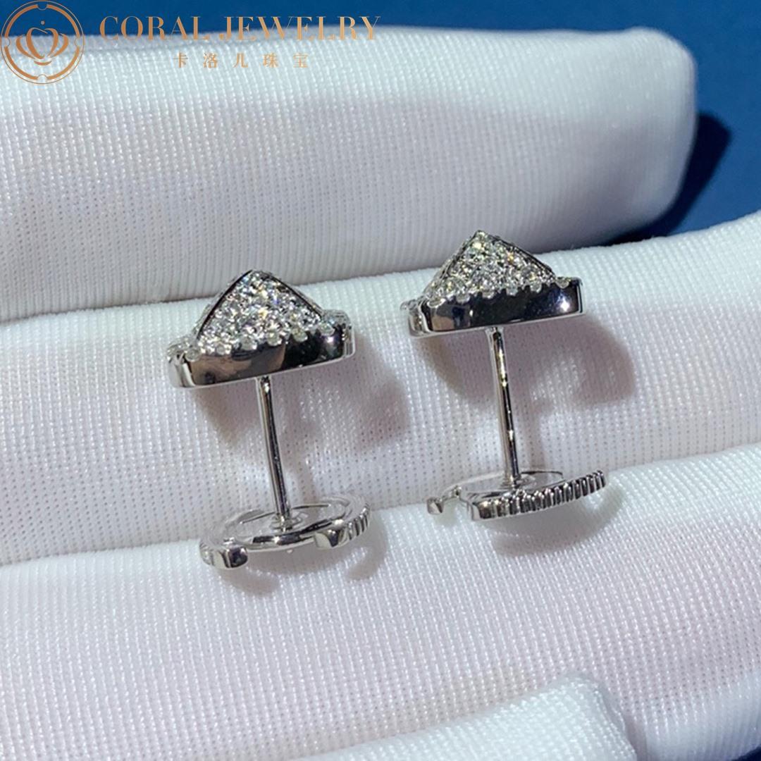 Marli Cleo Full Diamond Pyramid Stud Earrings In White Gold Cleo E8 Coral 56