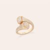 Marli Cleo Full Diamond Ring In Rose Gold Cleo R7 Coral 11