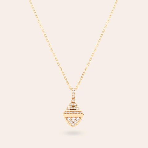 Marli Cleo Mini Rev Full Diamond Pendant In Rose Gold Cleo N32 11