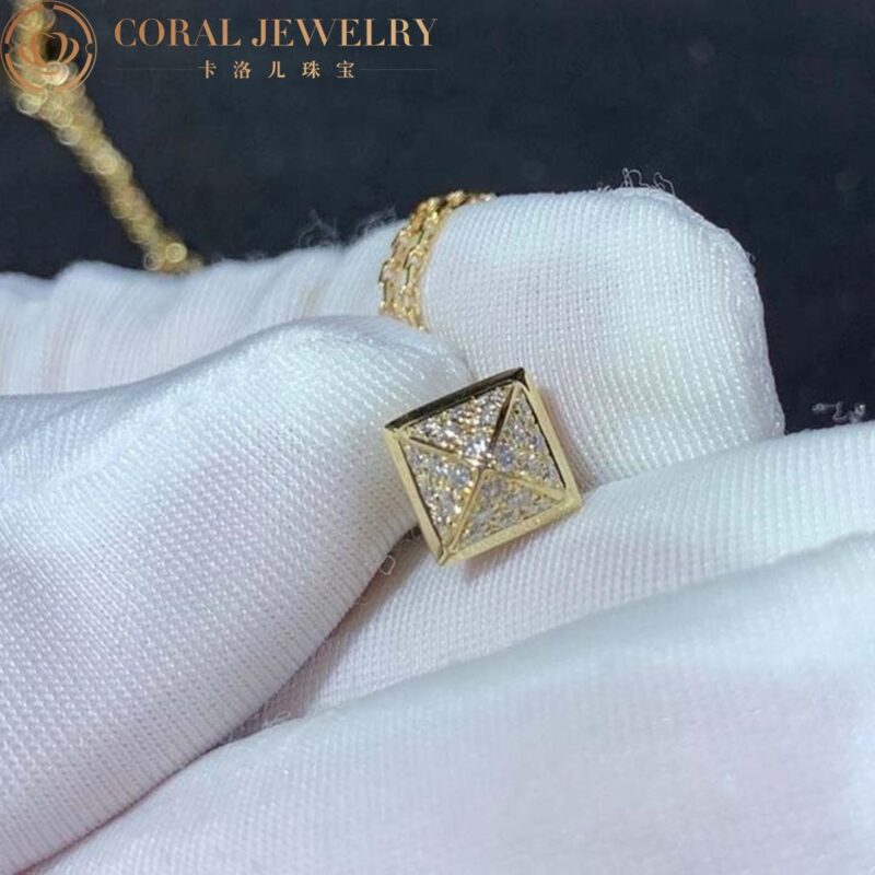 Marli Cleo Mini Rev Full Diamond Pendant In Yellow Gold Cleo N32 Coral 69