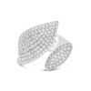 Roberto Coin 18k White Gold Petal Wrap Ring With Diamonds 8882591AW65X 15