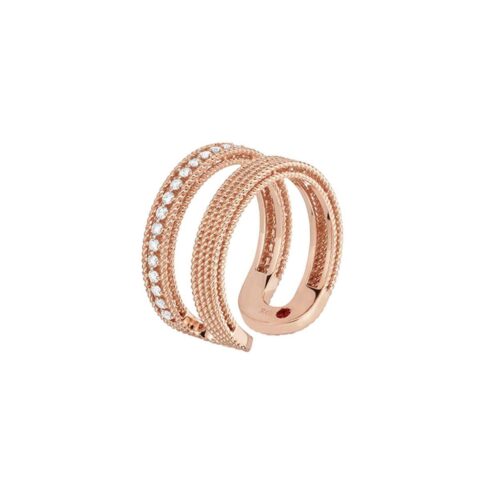 Roberto Coin Symphony Rose Gold Ring With Diamonds 77