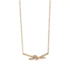 Tiffany Knot Pendant In Yellow Gold With Diamonds 1