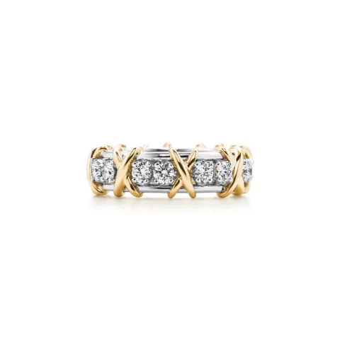 Tiffany Schlumberger Sixteen Stone Ring In Yellow Gold And Platinum 112