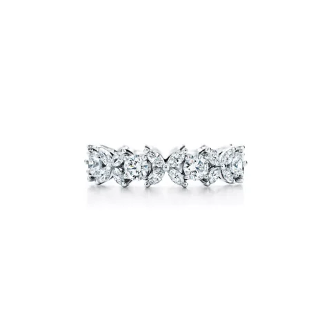 Tiffany Victoria Alternating Ring In Platinum 11