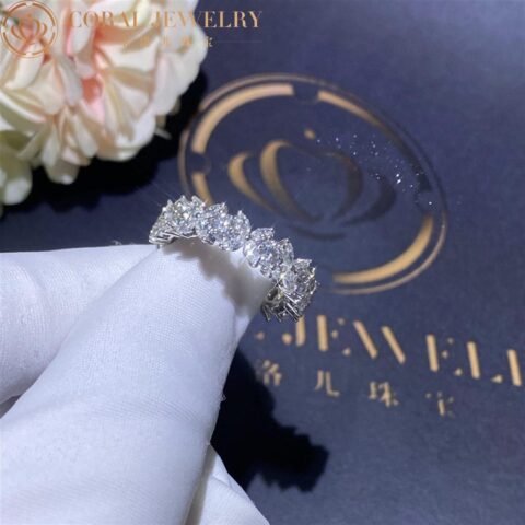 Tiffany Victoria Alternating Ring In Platinum Coral 18